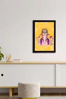 eCraftIndia Lord Ganesha Satin Matt Texture UV Art Painting