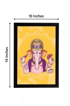eCraftIndia Lord Ganesha Satin Matt Texture UV Art Painting