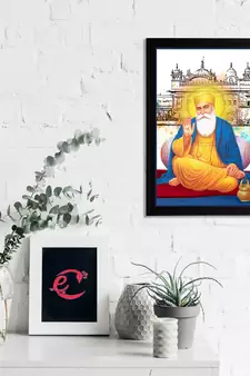 eCraftIndia Gurunanak Sahib Satin Matt Texture UV Art Painting