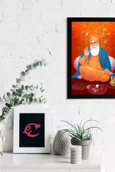 eCraftIndia Gurunanak Sahib Satin Matt Texture UV Art Painting