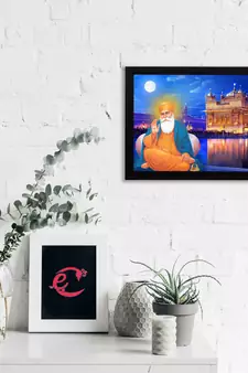 eCraftIndia Gurunanak Sahib Satin Matt Texture UV Art Painting