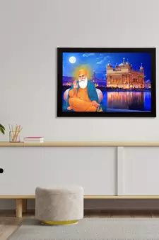 eCraftIndia Gurunanak Sahib Satin Matt Texture UV Art Painting