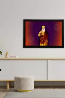 eCraftIndia Gurunanak Sahib Satin Matt Texture UV Art Painting