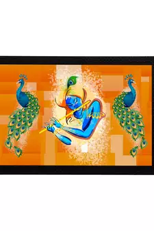 eCraftIndia Lord Krishna Satin Matt Texture UV Art Painting
