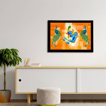 eCraftIndia Lord Krishna Satin Matt Texture UV Art Painting 3