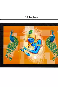 eCraftIndia Lord Krishna Satin Matt Texture UV Art Painting