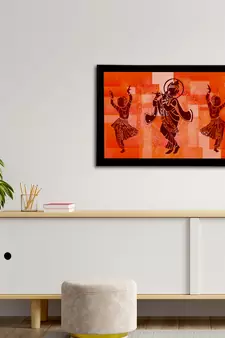 eCraftIndia Lord Krishna Satin Matt Texture UV Art Painting
