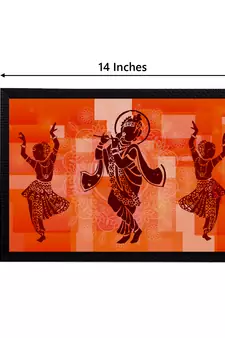 eCraftIndia Lord Krishna Satin Matt Texture UV Art Painting