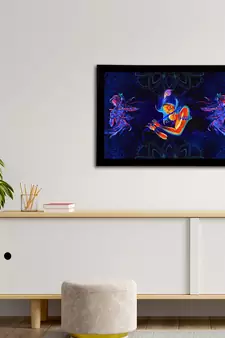 eCraftIndia Lord Krishna Satin Matt Texture UV Art Painting