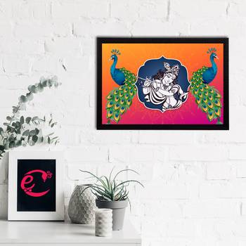 eCraftIndia Lord Krishna Satin Matt Texture UV Art Painting 2