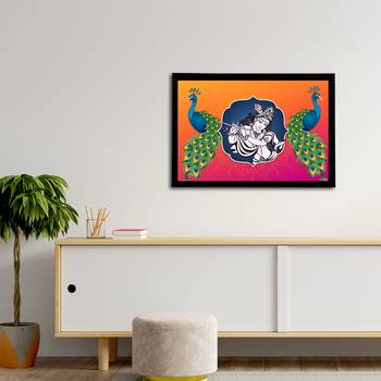 eCraftIndia Lord Krishna Satin Matt Texture UV Art Painting 3