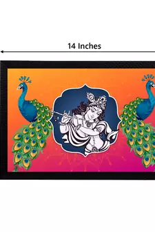 eCraftIndia Lord Krishna Satin Matt Texture UV Art Painting