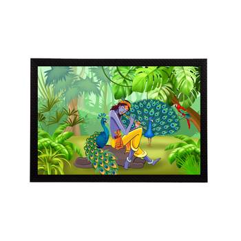 eCraftIndia Lord Krishna Satin Matt Texture UV Art Painting 1