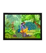 eCraftIndia Lord Krishna Satin Matt Texture UV Art Painting