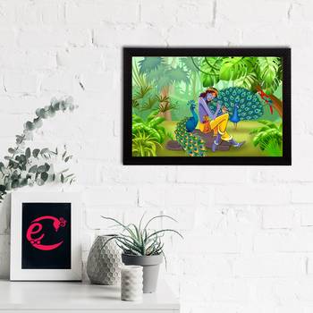 eCraftIndia Lord Krishna Satin Matt Texture UV Art Painting 2
