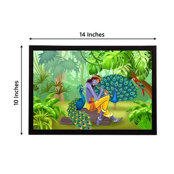 eCraftIndia Lord Krishna Satin Matt Texture UV Art Painting 4