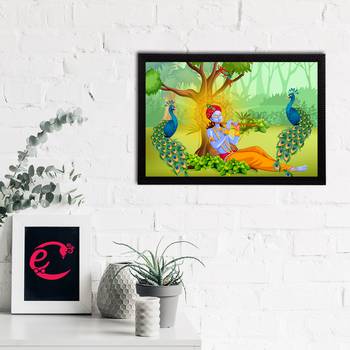 eCraftIndia Lord Krishna Satin Matt Texture UV Art Painting 1