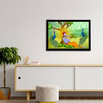 eCraftIndia Lord Krishna Satin Matt Texture UV Art Painting 2