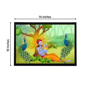 eCraftIndia Lord Krishna Satin Matt Texture UV Art Painting 3