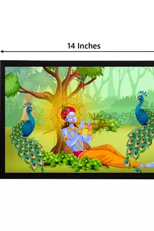 eCraftIndia Lord Krishna Satin Matt Texture UV Art Painting