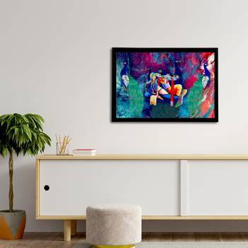eCraftIndia Lord Krishna Satin Matt Texture UV Art Painting 3