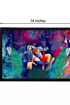 eCraftIndia Lord Krishna Satin Matt Texture UV Art Painting