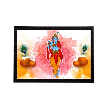 eCraftIndia Lord Krishna Satin Matt Texture UV Art Painting 1
