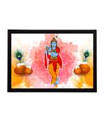 eCraftIndia Lord Krishna Satin Matt Texture UV Art Painting