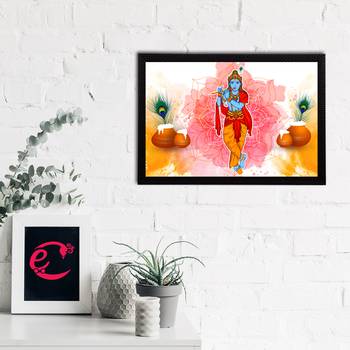 eCraftIndia Lord Krishna Satin Matt Texture UV Art Painting 2