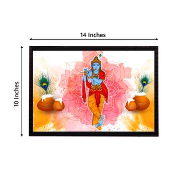 eCraftIndia Lord Krishna Satin Matt Texture UV Art Painting 4