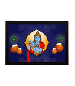 eCraftIndia Lord Krishna Satin Matt Texture UV Art Painting