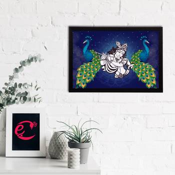 eCraftIndia Lord Krishna Satin Matt Texture UV Art Painting 2