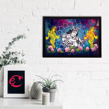 eCraftIndia Lord Krishna Satin Matt Texture UV Art Painting 2