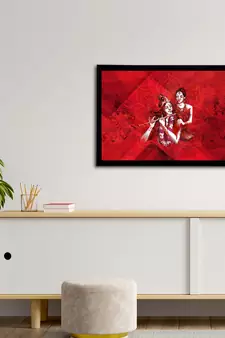 eCraftIndia Lord Krishna Satin Matt Texture UV Art Painting