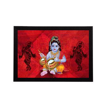 eCraftIndia Lord Krishna Satin Matt Texture UV Art Painting 1