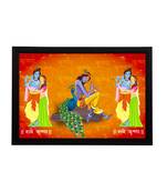 eCraftIndia Lord Krishna Satin Matt Texture UV Art Painting