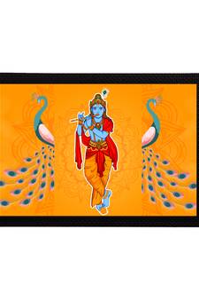 eCraftIndia Lord Krishna Satin Matt Texture UV Art Painting