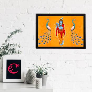 eCraftIndia Lord Krishna Satin Matt Texture UV Art Painting 2
