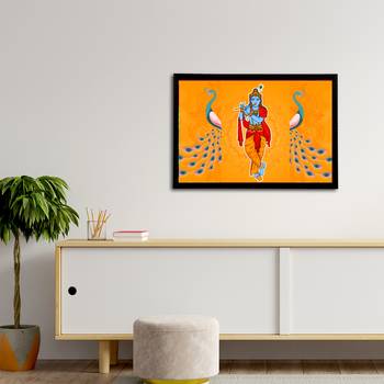 eCraftIndia Lord Krishna Satin Matt Texture UV Art Painting 3