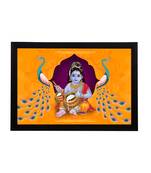 eCraftIndia Lord Krishna Satin Matt Texture UV Art Painting