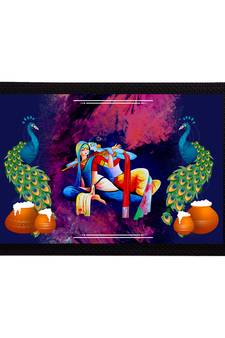 eCraftIndia Lord Krishna Satin Matt Texture UV Art Painting