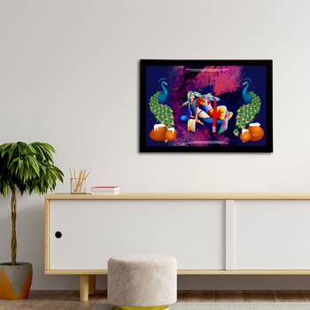 eCraftIndia Lord Krishna Satin Matt Texture UV Art Painting 3