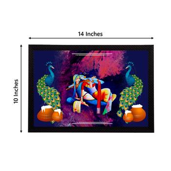 eCraftIndia Lord Krishna Satin Matt Texture UV Art Painting 4