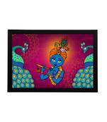 eCraftIndia Lord Krishna Satin Matt Texture UV Art Painting