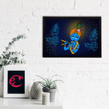 eCraftIndia Lord Krishna Satin Matt Texture UV Art Painting 2