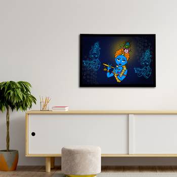 eCraftIndia Lord Krishna Satin Matt Texture UV Art Painting 3
