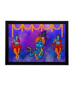 eCraftIndia Lord Krishna Satin Matt Texture UV Art Painting