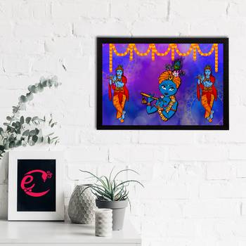 eCraftIndia Lord Krishna Satin Matt Texture UV Art Painting 2