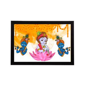 eCraftIndia Lord Krishna Satin Matt Texture UV Art Painting 1