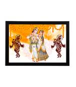 eCraftIndia Lord Krishna Satin Matt Texture UV Art Painting